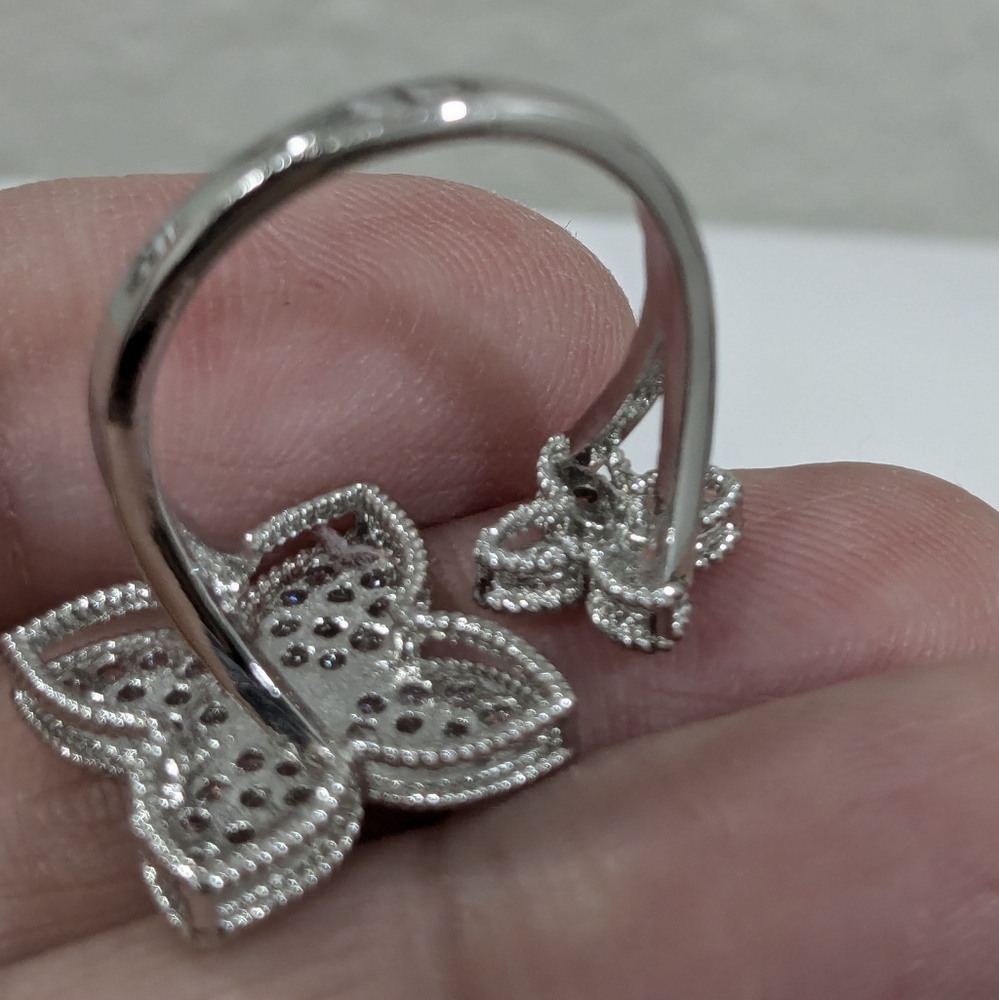 Alhambra Silver Plated Open Ring - image 6